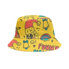 Colorful-funny-christmas-pattern Cool Ho Ho Ho Lol Bucket Hat by Amaryn4rt