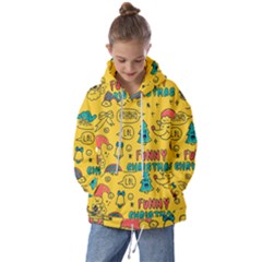 Colorful-funny-christmas-pattern Cool Ho Ho Ho Lol Kids  Oversized Hoodie by Amaryn4rt