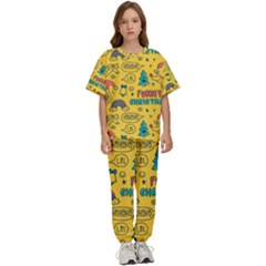 Colorful-funny-christmas-pattern Cool Ho Ho Ho Lol Kids  T-shirt And Pants Sports Set by Amaryn4rt