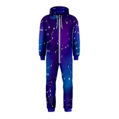 Realistic-night-sky-poster-with-constellations Hooded Jumpsuit (kids)