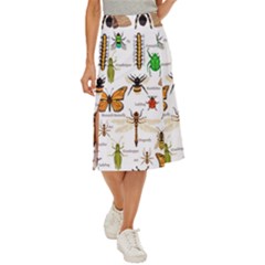 Insects-seamless-pattern Midi Panel Skirt by Amaryn4rt