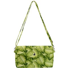 Seamless-pattern-with-green-leaves Removable Strap Clutch Bag by Amaryn4rt