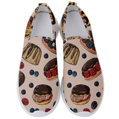 Seamless-pattern-with-sweet-cakes-berries Men s Slip On Sneakers by Amaryn4rt