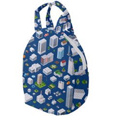 Isometric-seamless-pattern-megapolis Travel Backpack by Amaryn4rt