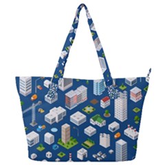 Isometric-seamless-pattern-megapolis Full Print Shoulder Bag by Amaryn4rt