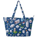 Isometric-seamless-pattern-megapolis Full Print Shoulder Bag View1