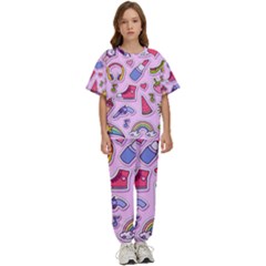 Fashion-patch-set Kids  T-shirt And Pants Sports Set by Amaryn4rt