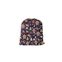 Winter-seamless-patterns-with-gingerbread-cookies-holiday-background Drawstring Pouch (XS) View2