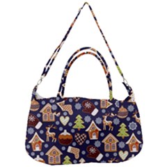 Winter-seamless-patterns-with-gingerbread-cookies-holiday-background Removable Strap Handbag by Amaryn4rt