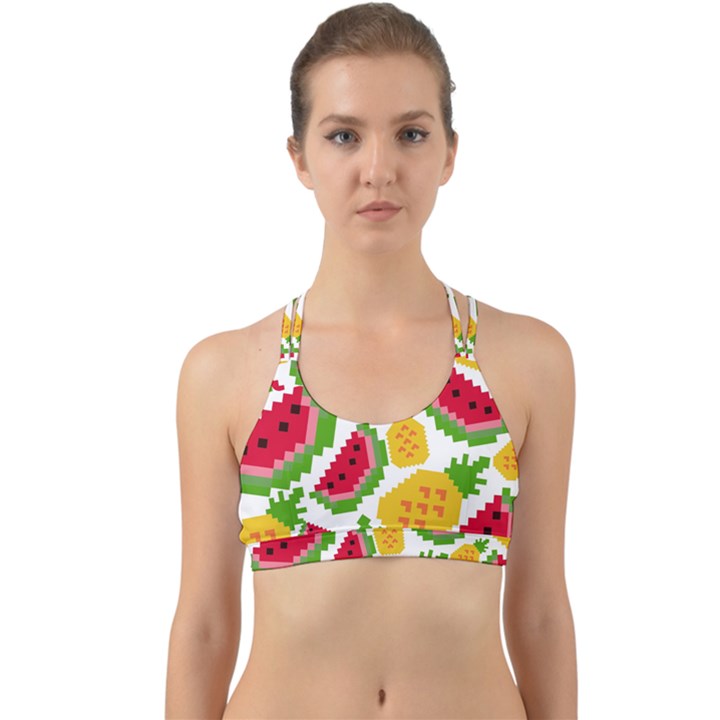 Watermelon-pattern-se-fruit-summer Back Web Sports Bra