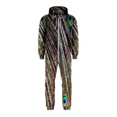 Peacock-feathers-pattern-colorful Hooded Jumpsuit (kids)