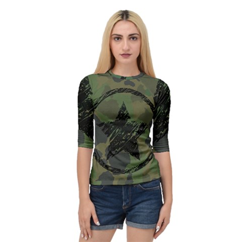 Military-camouflage-design Quarter Sleeve Raglan T-shirt by Amaryn4rt