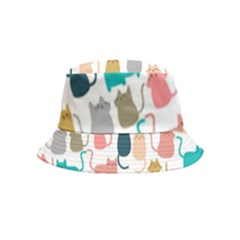 Cute-seamless-pattern-happy-kitty-kitten-cat Bucket Hat (kids)