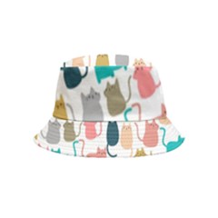 Cute-seamless-pattern-happy-kitty-kitten-cat Inside Out Bucket Hat (kids)