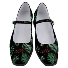 Abstract-seamless-pattern-with-tropical-leaves Women s Mary Jane Shoes by Amaryn4rt