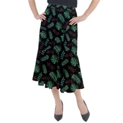 Seamless Bakery Vector Pattern Midi Mermaid Skirt by Amaryn4rt