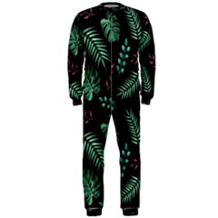 Tropical Leaves Pattern Onepiece Jumpsuit (men) by Amaryn4rt