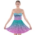 Pink And Turquoise Glitter Strapless Bra Top Dress View1