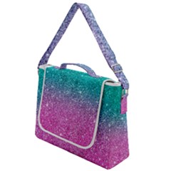 Pink And Turquoise Glitter Box Up Messenger Bag by Sarkoni