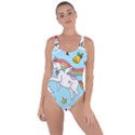 Merry Christmas Xmas Doodle Sketch Cartoon Unicorn Bring Sexy Back Swimsuit View1