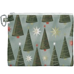 Christmas Trees Pattern Wallpaper Canvas Cosmetic Bag (xxxl) by Pakjumat