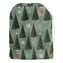 Christmas Trees Pattern Wallpaper Drawstring Pouch (3xl)