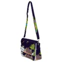 House Tree Man Moon Night Stars Shoulder Bag with Back Zipper View2