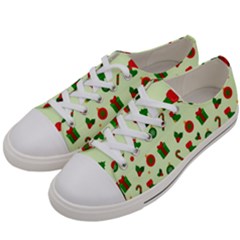 Festive Background Holiday Background Women s Low Top Canvas Sneakers by Pakjumat