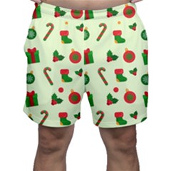 Festive Background Holiday Background Men s Shorts by Pakjumat