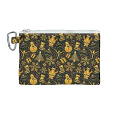 Christmas Background Canvas Cosmetic Bag (medium)