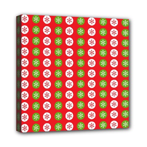 Festive Pattern Christmas Holiday Mini Canvas 8  X 8  (stretched)