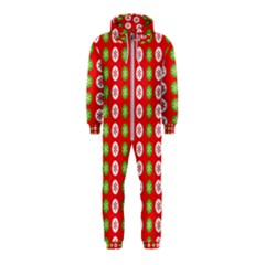 Festive Pattern Christmas Holiday Hooded Jumpsuit (kids)
