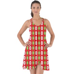 Festive Pattern Christmas Holiday Show Some Back Chiffon Dress by Pakjumat