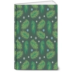 Leaves Snowflake Pattern Holiday 8  X 10  Softcover Notebook by Pakjumat