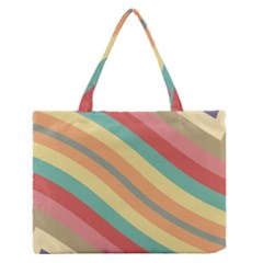 Pattern Design Abstract Pastels Zipper Medium Tote Bag by Pakjumat