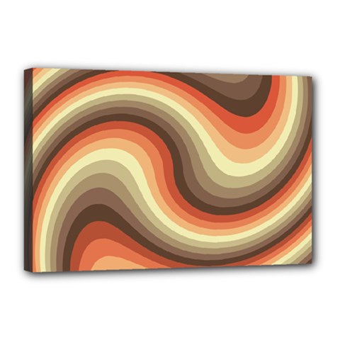Twirl Swirl Waves Pattern Canvas 18  X 12  (stretched) by Pakjumat