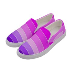 Pink Rainbow Purple Design Pattern Women s Canvas Slip Ons by Pakjumat
