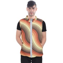 Twirl Swirl Waves Pattern Men s Puffer Vest by Pakjumat