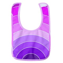 Pink Rainbow Purple Design Pattern Baby Bib