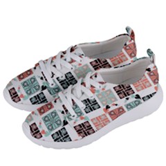 Mint Black Coral Heart Paisley Women s Lightweight Sports Shoes by Pakjumat