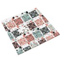 Mint Black Coral Heart Paisley Wooden Puzzle Square View3