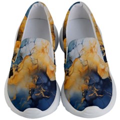 Abstract Marble Design Background Kids Lightweight Slip Ons by Pakjumat