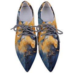 Abstract Marble Design Background Pointed Oxford Shoes by Pakjumat