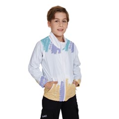 Border Frame Colorful Brush Strokes Kids  Windbreaker by Pakjumat