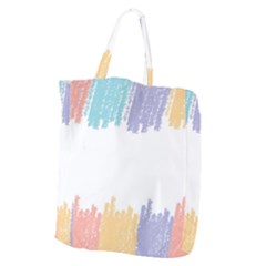 Border Frame Colorful Brush Strokes Giant Grocery Tote by Pakjumat