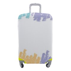 Border Frame Colorful Brush Strokes Luggage Cover (small) by Pakjumat