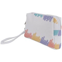 Border Frame Colorful Brush Strokes Wristlet Pouch Bag (small)