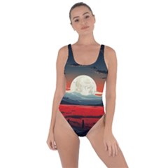 Winter Painting Moon Night Sky Bring Sexy Back Swimsuit
