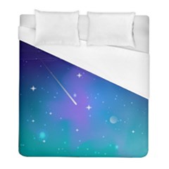 Stars Sky Cosmos Galaxy Duvet Cover (full/ Double Size) by Pakjumat