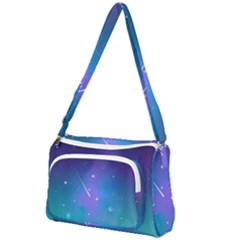 Stars Sky Cosmos Galaxy Front Pocket Crossbody Bag by Pakjumat